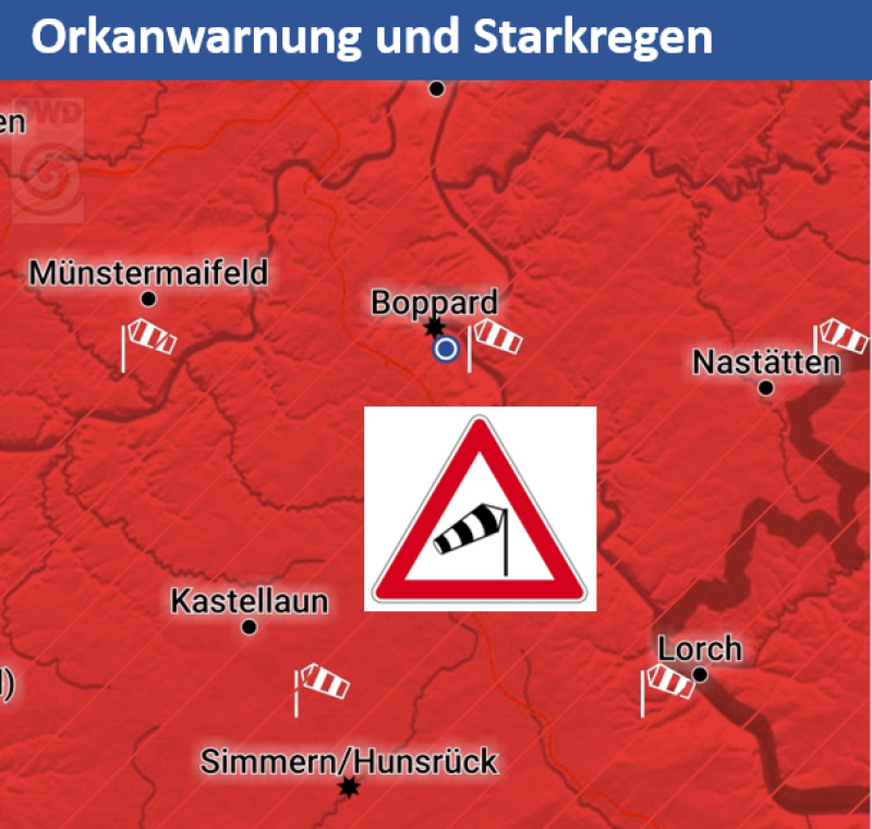 Unterstützung Technische Einsatzleitung bei Unwetter (Flächenlage)