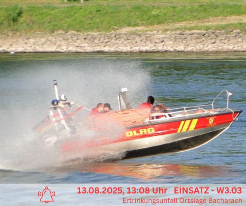 W3.03 Ertrinkungsunfall Bacharach am 13.08.2025