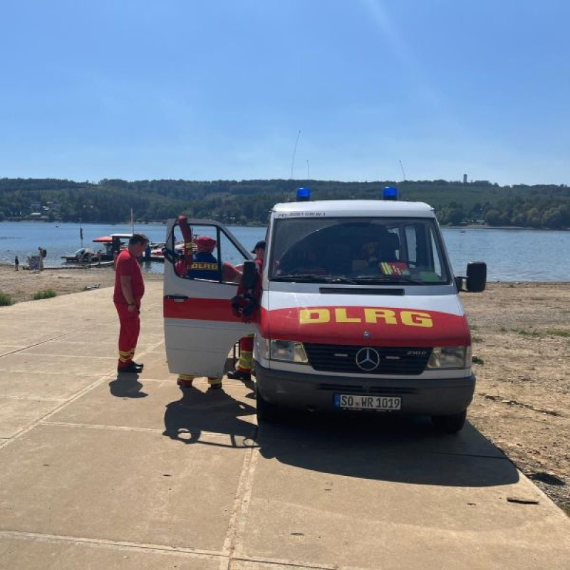 Der Gerätewagen Wasserrettung beim Grundschutz am Freitag
